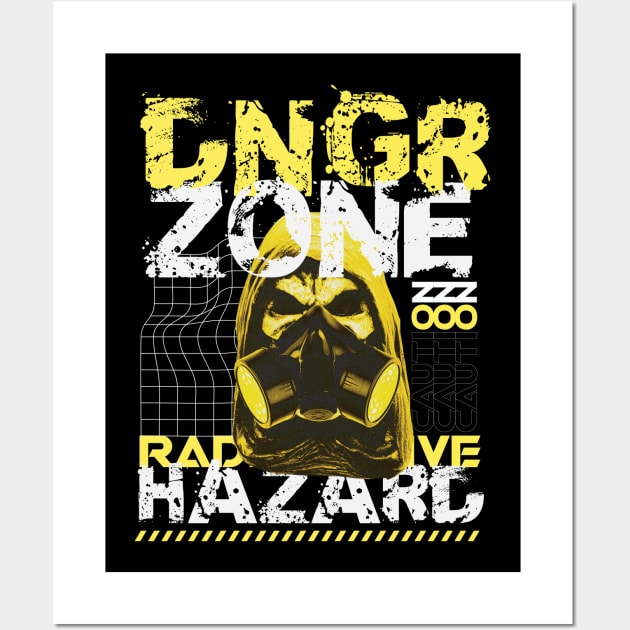Danger Zone Radioactive Hazard Wall Art by RadioaktivShop